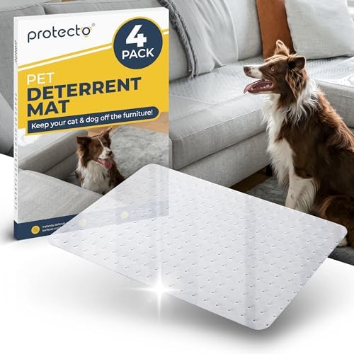 Protecto Cat Deterrent Mat with Spikes, 4 Pack Cat Scat Mat
