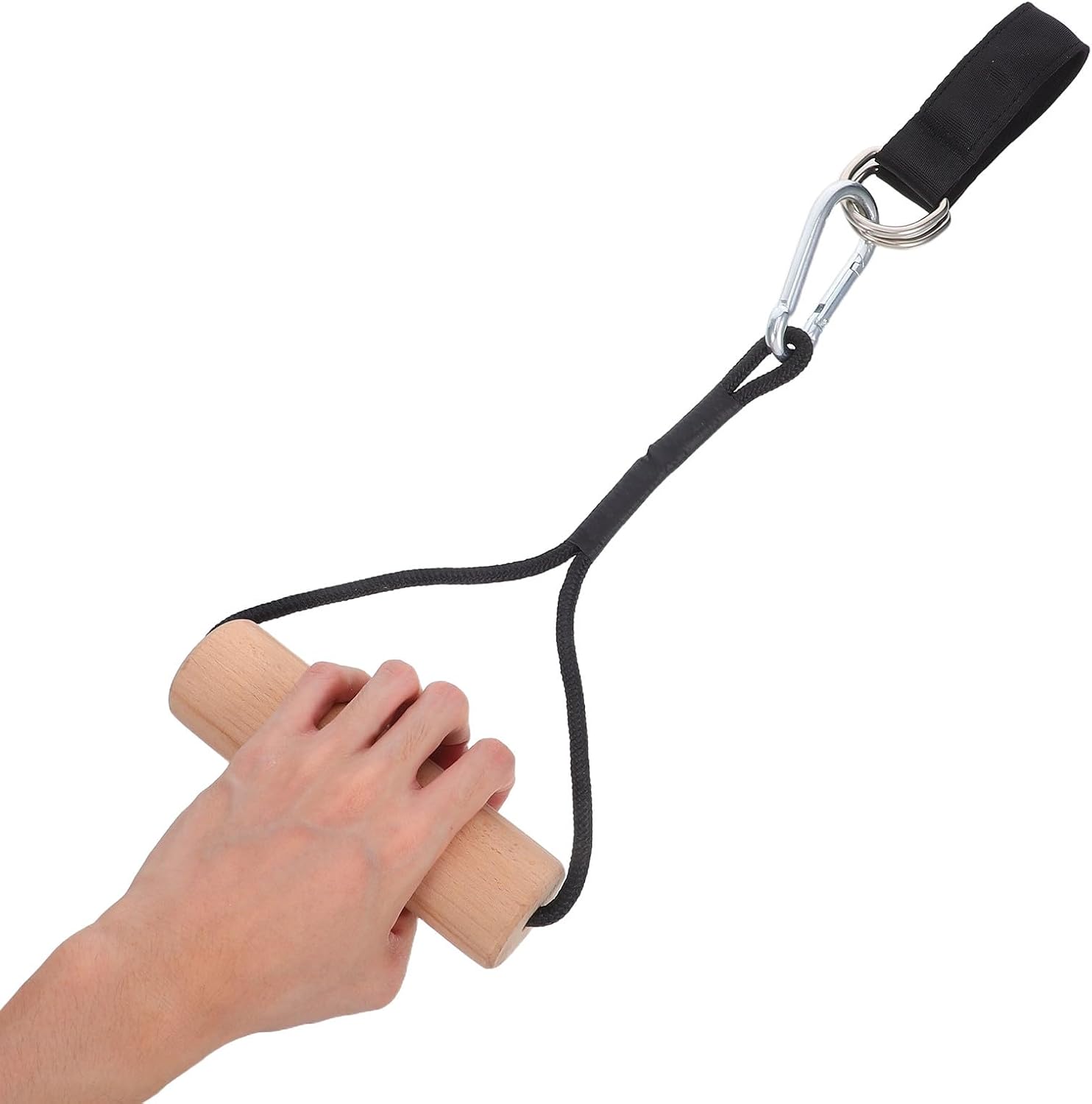 Mikinona Gymnastics Rings with Adjustable Straps, Birch Wood Pull up Handles for Outdoor and Home Strength Training, 1 Pair Fitness Workout Rings for Arm and Grip Conditioning