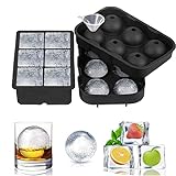 Silikon Eiswürfelform Groß Eiswürfel Eiswürfelbehälter - XIABINTANG 6-Fach 2-Set Eiswürfelformen Ice Cube Tray, BPA Frei Eiswürfel Form für Gekühlte Getränke, Whisky und Cocktails