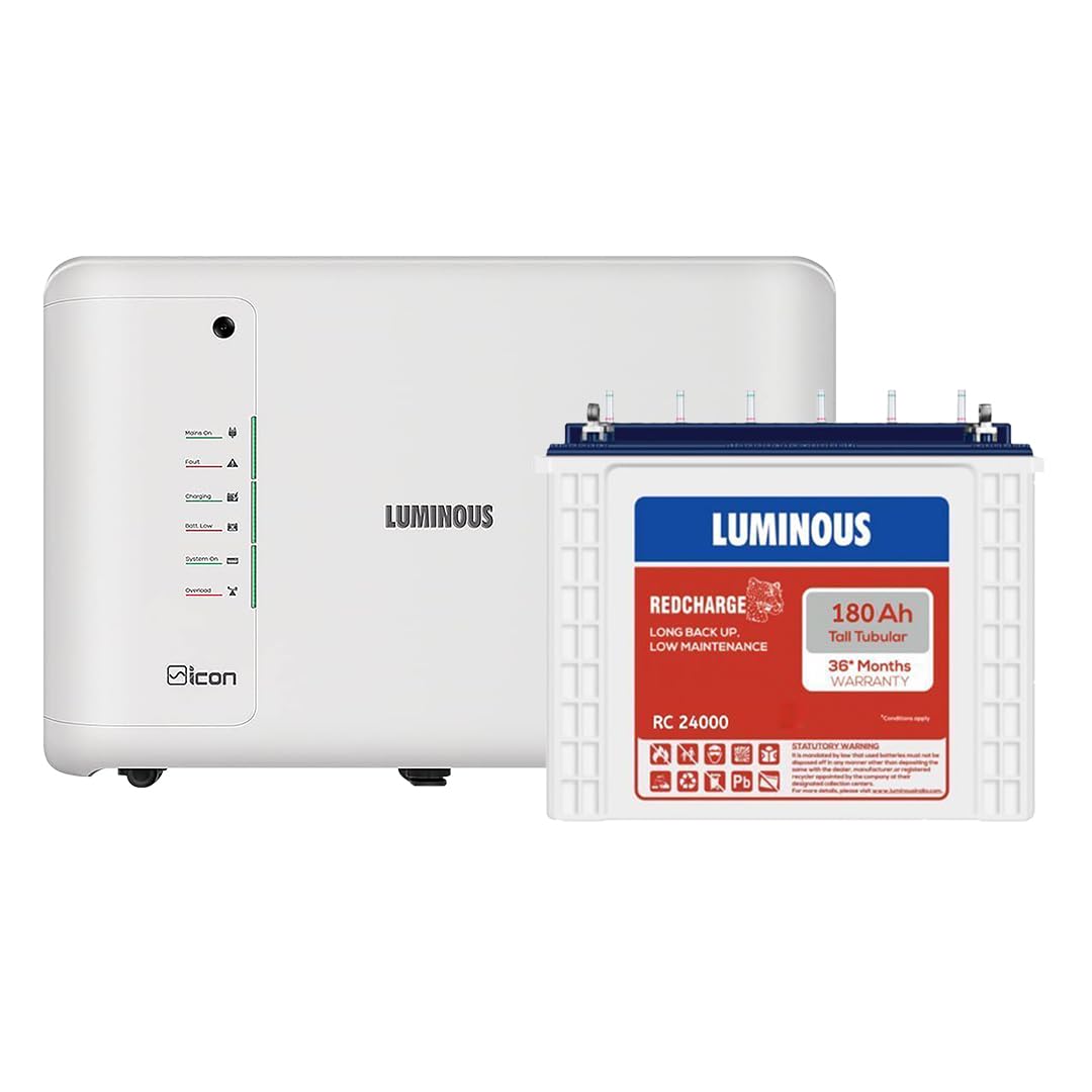 Luminous Inverter & Battery Combo for Home, Office & Shops (iCon 1100 
