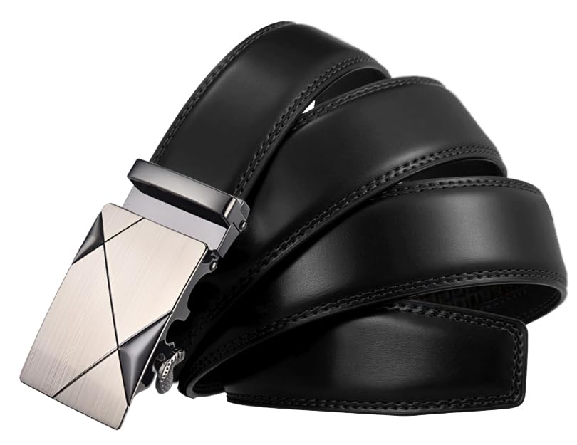 Image of WildHorn Men's Genuine Leather Belt for Men| Premium Auto-Lock Buckle | Adjustable up to 48 inch | Formal & Casual Wear | Micro-Adjust Fit | Stylish Gift Box Included