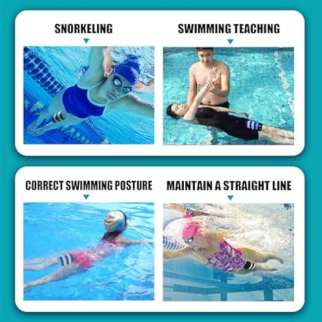 Rubber Ankle Strap for Swimming Swim Band for Legs Resistance Exercise Strength Swimming Training Equipment Accessories Exercise Bands for Women & Men, 3pcs