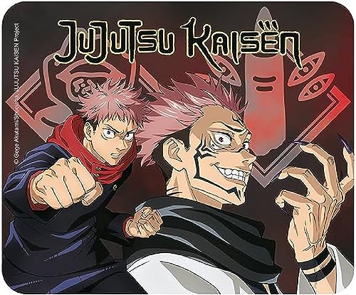 ABYSTYLE Jujutsu Kaisen Mousepad: Itadori & Sukuna, 23.5 x 19.5 cm, Multi-colored, Fabric, Black, 235L x 235W mm