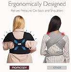 Momcozy Baby Wrap Carrier Cooling Air-Mesh, Easy to Wear Hands Free Baby Carrier Sling, Baby Carriers Newborn to Toddler 8-35lbs, Adjustable Buckle Suit for Waist 27-47inch, Black