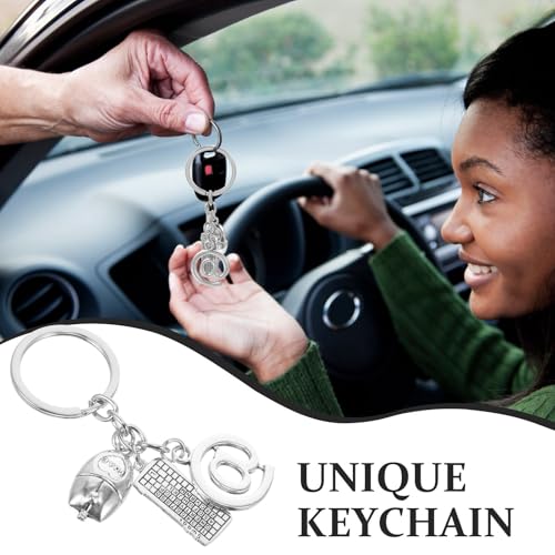 TEHAUX Llavero de Aleación Pequeño Teclado y Ratón, Colgante Decorativo para Bolsos y Mochilas, Accesorio Portátil y Novedoso para Entusiastas de Informática - imagen 9