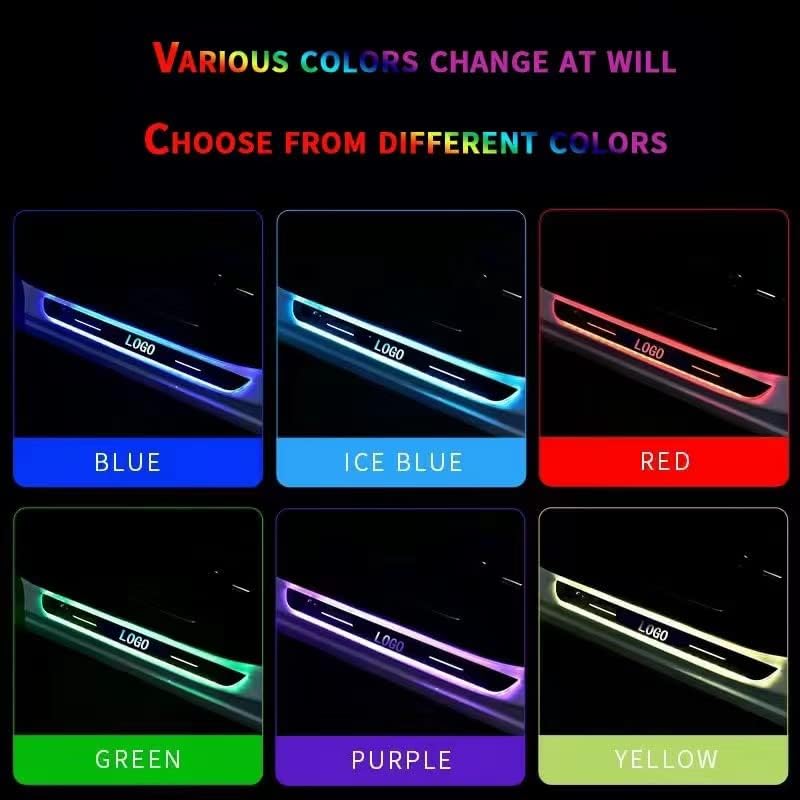 Free Customization Car Threshold bar Free Wiring Atmosphere Light Welcome Pedal led Induction Light Interior Change Decoration Streamer Breathing Light