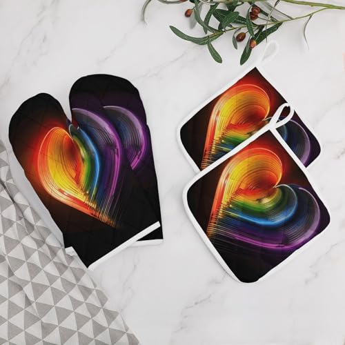 Eviter les brûlures avec les maniques arc-en-ciel isolantes lot de 4