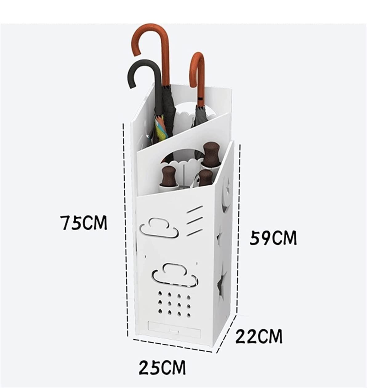 Portaombrelli Per Interni Con Vassoio Di Scarico - Design Moderno E Antiruggine | 30x30x57 Cm - Foto 9