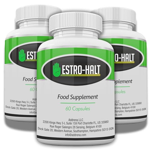Estro-Halt 3 Pack - Advanced Estrogen Balance Support Formula | Natural Indole-3-Carbinol & Broccoli Extract for Healthy Estrogen Metabolism | Anti-Bloating Support for Men & Women -180 Capsules