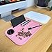 Pink Rolling Tray with Lid, Large Wooden Tray with Phone Holder, Cigarette Rolling Tray Set with Cleaning Brush and Spill Proof Cover - Accessories for Rolling Papers, Grinders