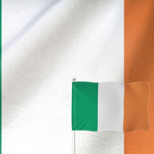 Bannière nationale irlandaise anti-décoloration et coutures renforcées 0.8x1.2m