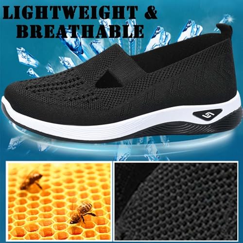 Enjerr Orthopedic Shoes Womens, Orthoture Womens Walking Shoes for Balance, Women's Comfortable Breathable Knitted Sneakers3