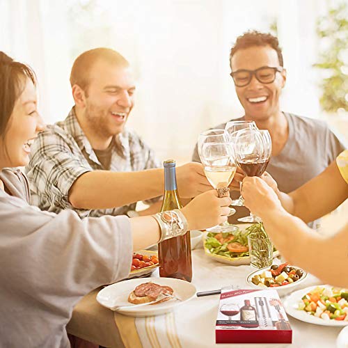 FOHO Electric Wine Opener, 6 in 1 Cordless Automatic Corkscrew Set, Gift Box contains Air Pressure Wine Opener, Foil Cutter, Vacuum Stopper and Wine Aerator Pourer, The Best Gift for Wine Lovers