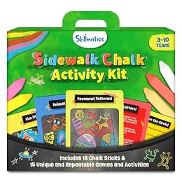 Skillmatics Sidewalk Chalk – Summer Activity, Washable Creative Outdoor Fun