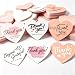 Heart-Shaped Thank You Cards for Small Business, Pink and White, 6 Styles, 180 Pack，2.35X2.78inch Blank Notecards For Handwritten Message, Greeting Cards For Wedding, Baby Shower, Small Business, All Occasion