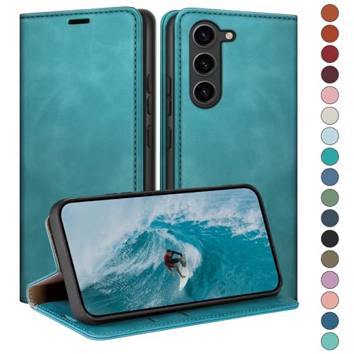 Coque Samsung S23 Plus portefeuille HUOUH étui rabat avec fentes cartes