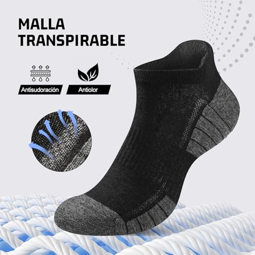 Miniatura 3 de 10/20 Pares Calcetines Tobilleros Hombre Mujer, Calcetines Cortos Algodón Transpirables, Ideales para Deporte, Correr, Casa, Trabajo, Verano