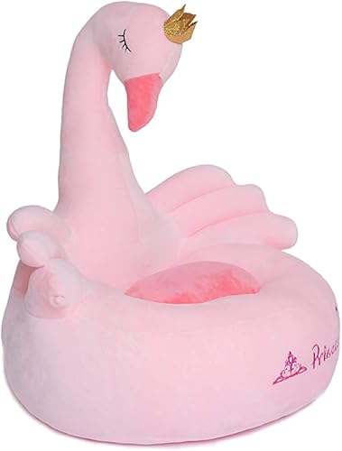 Miniatura 1 de Armchairs NUBAO Sofá de animales suaves, silla de suelo, diseño de flamenco para niños de 1 a 5 años, puf de 23.6 x 17.7 in (color rosado)