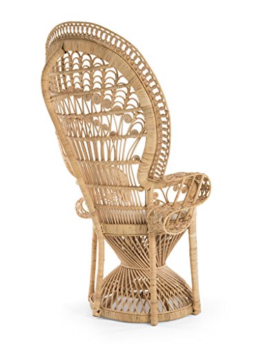 Kouboo Pecock Grand Peacock Chair In Rattan With Seat Cushion Natural Color Large Buy Online In El Salvador At Elsalvador Desertcart Com Productid 43685000