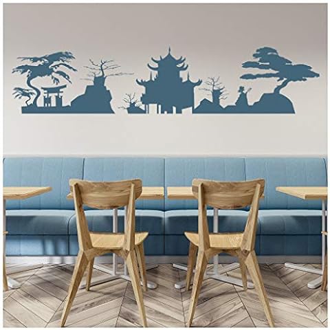 azutura Japanese Skyline Wall Sticker in Various Sizes Cover