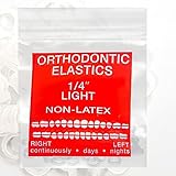 Clear Non-Latex 100 counts, Intraoral Elastic Bands Orthodontic Elastics Dental Rubber Bands Made in US Light 1/4'', Clear