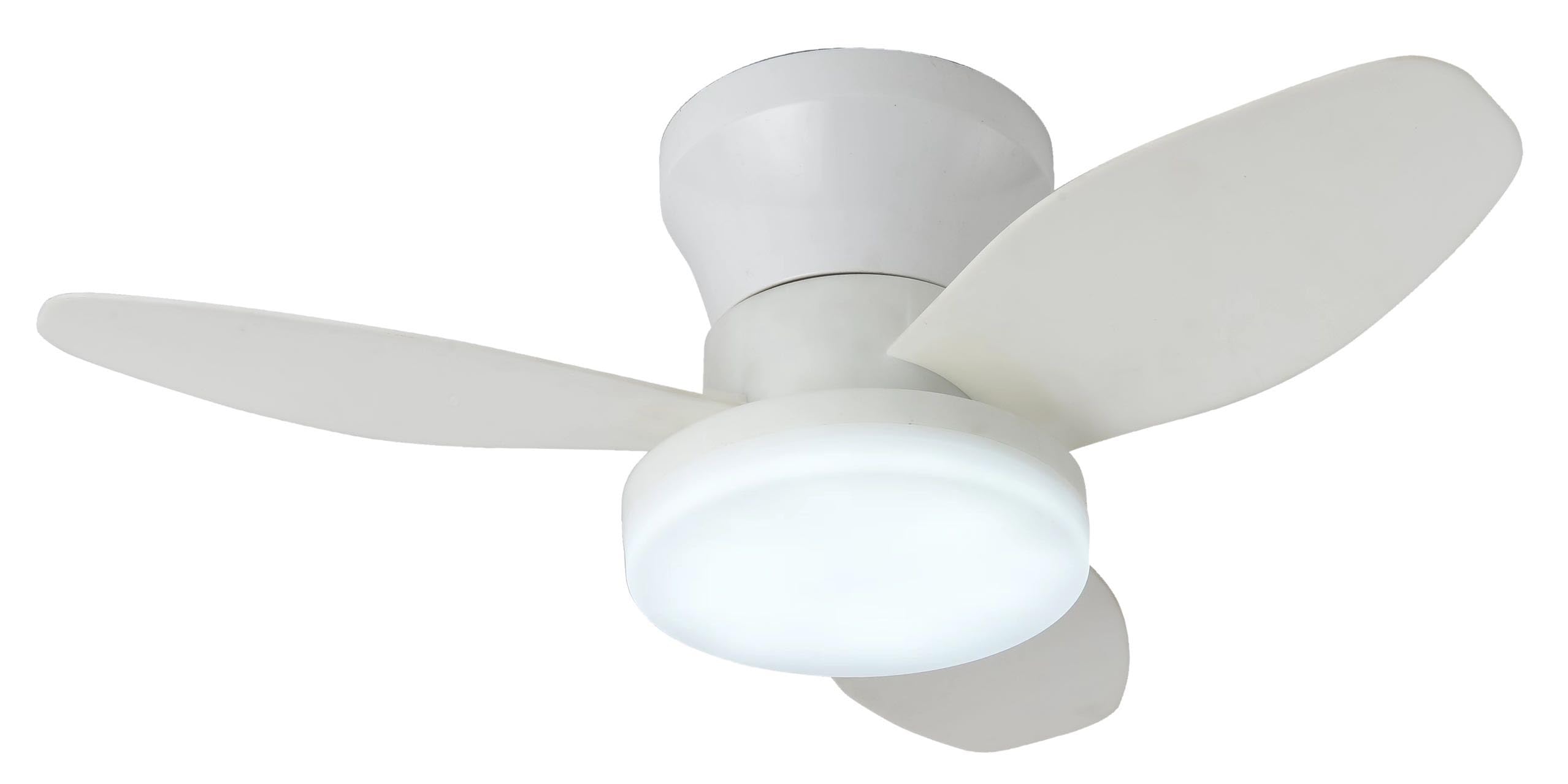 BEL AIR HOME - TAURUS Ceiling Fan - with DC Motor and LED Light 24W, 6 Air Speeds and 3 Light Temperatures, Remote Control Included, (White)