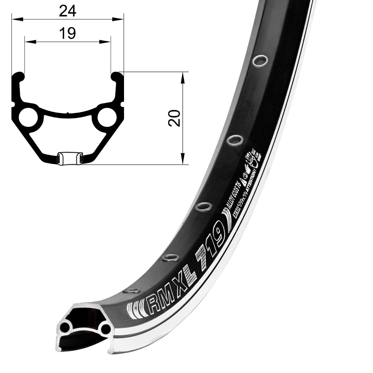 28 Zoll Hinterrad, Aluminium Hohlkammerfelge Geöst 36 Speichen, 7-Fach Schraubkranz 14-28 Zähne, mit Z7 Kette 114 Glieder, Schwarz-Silber