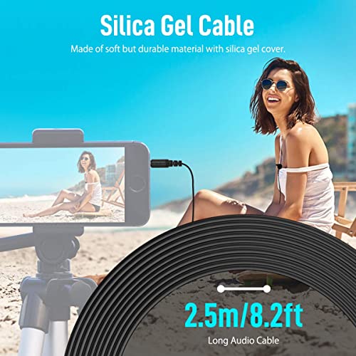 Comica Lavalier Mikrofon Ansteckmikrofon Clip-on Microphone Omnidirektional 3,5 mm TRRS, 2,5m für Smartphone Handy… - Image 6