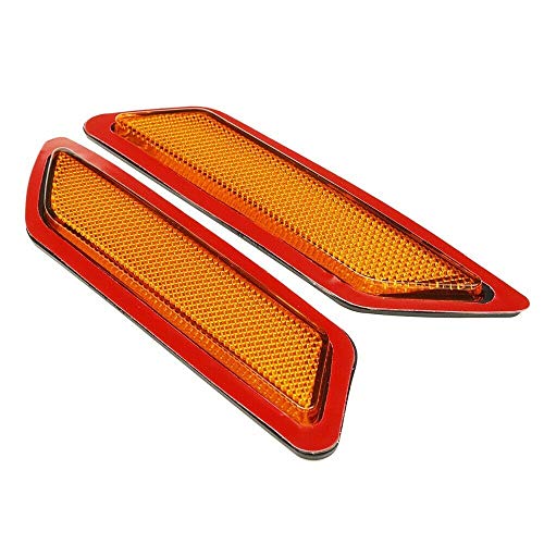 Image of Bumper Crystal Smoke Reflector Side Marker Lights 2011-2015 For BMW F30 F31 3-Series Base Model (Amber)