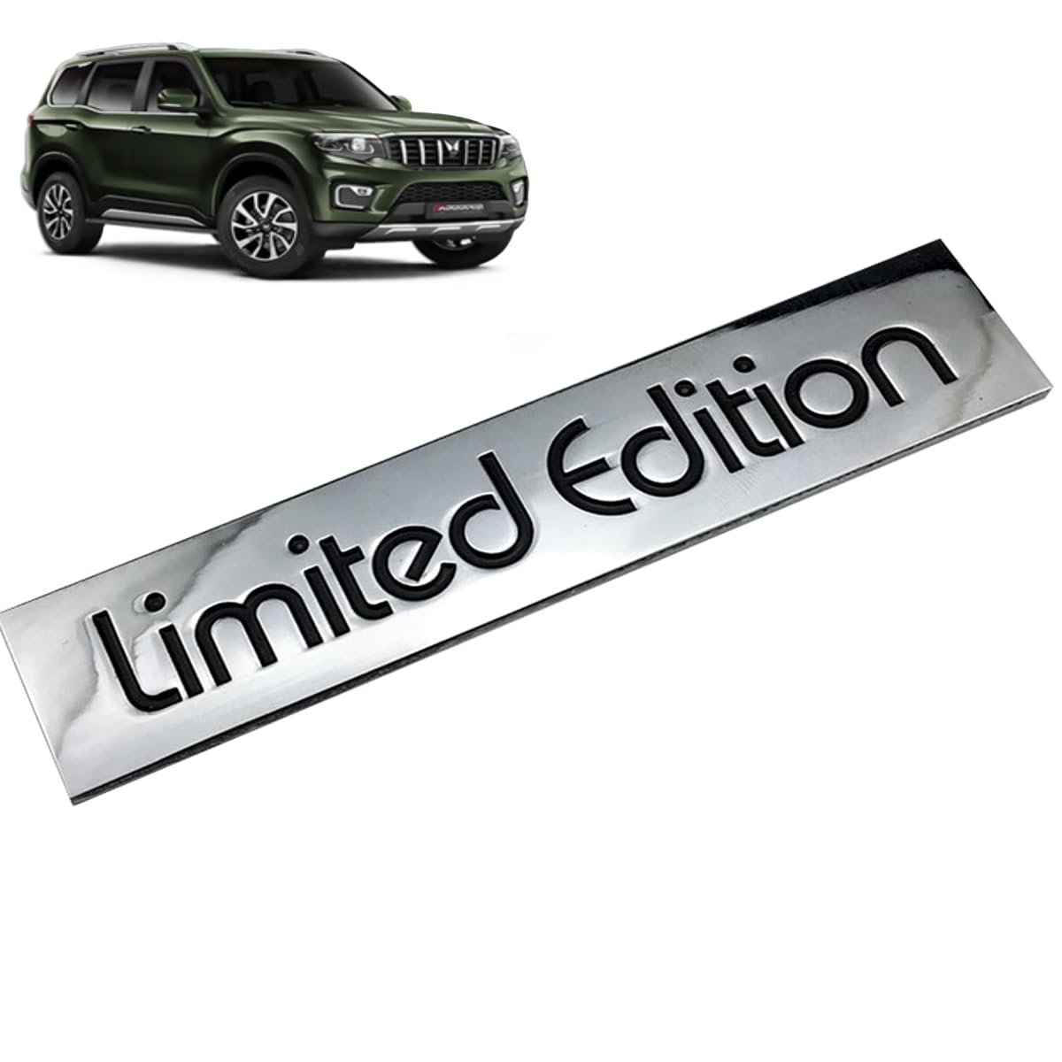 Limited Edition 3D Metal Emblem Sticker for Scorpio N 2025 to 2026 Year Onwards All Models Car Fuel Tank Stickers Side Badges/Logo for All Cars & Bikes (Silver)-image-43
