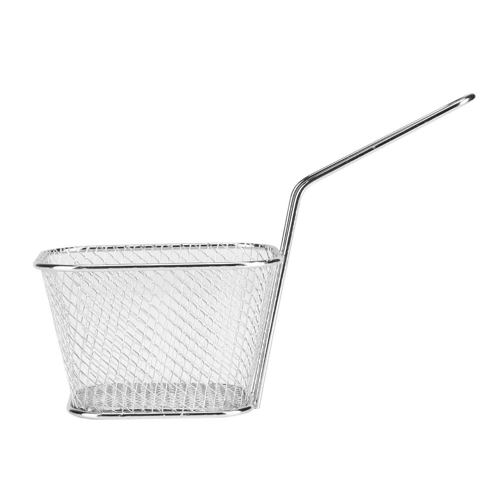 Sren Mini Fry Baskets, Metal Fry Baskets, Circular Round Simple Fryer Cooking Tool Prawns For Shrimps Chip Onion Rings