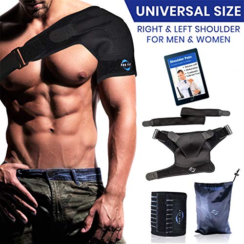 Shoulder Brace Support Kit | Torn Rotator Cuff Copper Compression Sleeve for Man