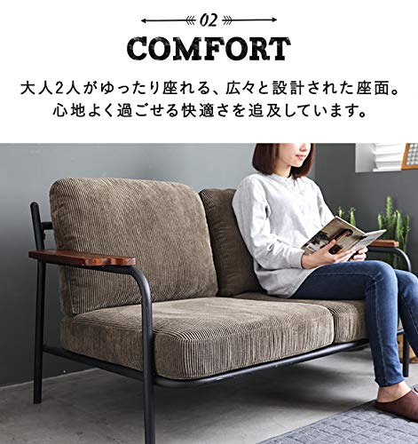Amazon｜モダンデコ サンクタムソファー ソファ 【保証1年間】 2人掛け