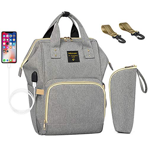 MOOING Mochilas para Pañales Biberones Bolso del Bebé Mamá Impermeable con Estilo