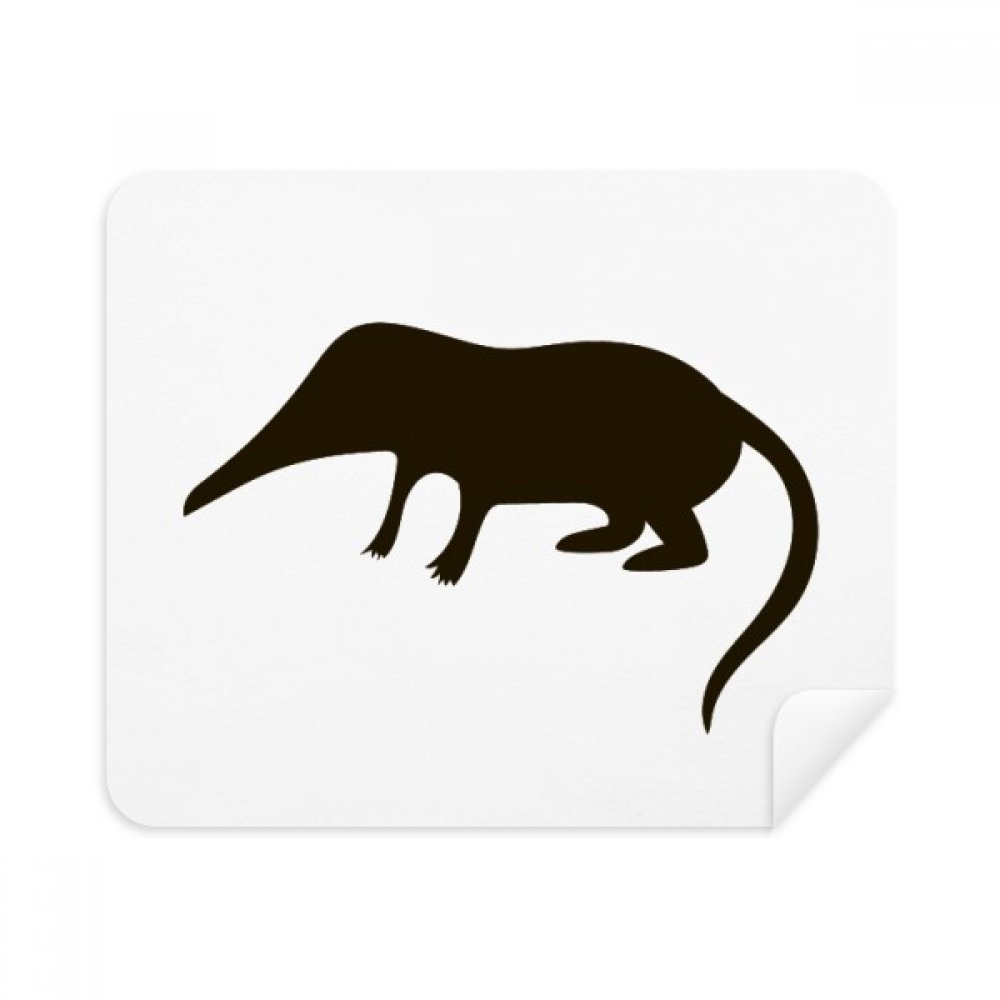 Black Shrew Animal Portrayal Cleaning Cloth Screen Cleaner 2pcs Suede Fabric