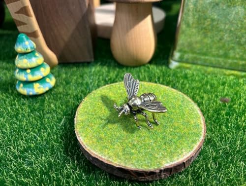 Estatua decorativa de abeja dorada pequeña de latón miniatura 7