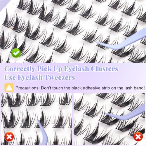 Image of MAYCREATE Self Adhesive Eyelash Cluster Volume Bunny False Lashes 9-11mm
