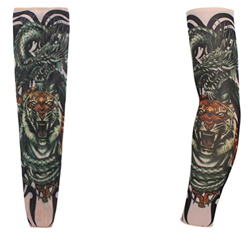 ZQXPP Z143 Tattoo Arm Sleeve Cover Cycling Sun Protective Arm Sleeves-1 Pair (34 Colors)