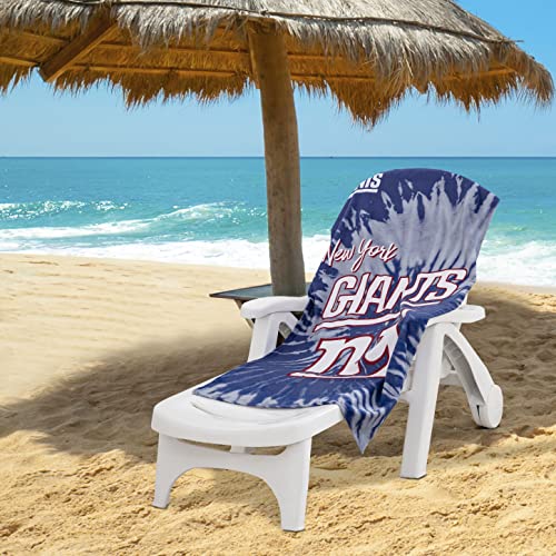 Image of Northwest NFL New York Giants Unisex-Adult Beach Towel, 30 inch x 60 inch, Psychedelic