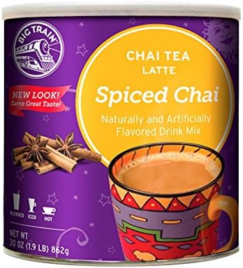 Big Train Spiced Chai Tea Latte Instant Powdered Mix, 1.9 Pound Container