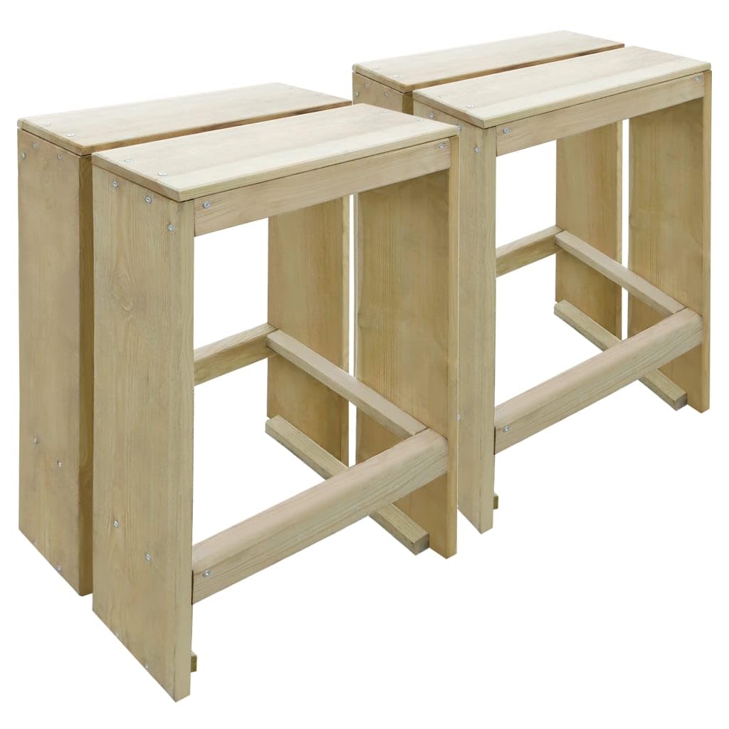 vidaXL Meubles de Bar de Jardin 3 pcs Bois de pin imprégné