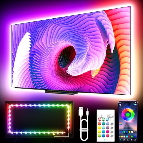 KANTUTOE TV LED Lights, 3m LED Lights for 32-45 Inch TVs, RGB TV Backlight with Remote