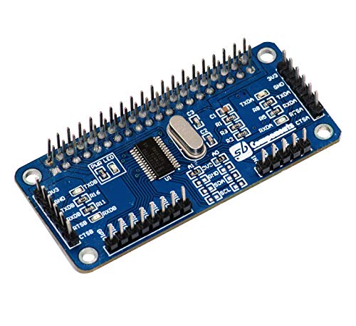 sb components Raspberry Pi Serial Expansion HAT, Provides I2C Interface & 2-Channel UART HAT for Raspberry Pi 4B/3B+/3B/2B/B+/A+/Zero and Zero W | Serial HAT for Raspberry Pi