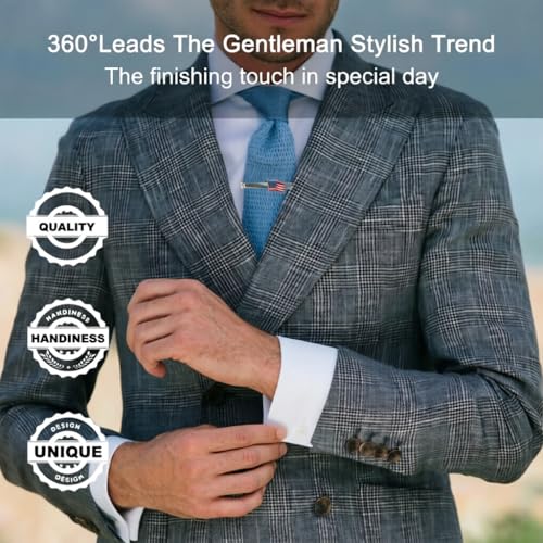 Image of Tie Clips for Men, Tie Clip, Tie Bar, Tie Bars for Men, Silver Tie Tack Pins Unique, Mens Lapel Pins for Suits Shirts, Neck Tie Clasps for Women Boys Dad Father, Jewelry Accessories Gifts for Holiday