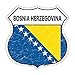 SMART BLONDE Bosnia Herzegovina Flag Highway Shield Metal Sign HS-193