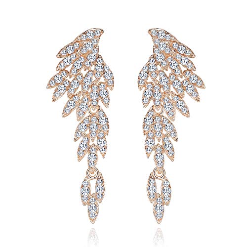 mecresh Vintage Style Wedding Crystal Rhinestone Cluster Chandelier Hollow Dangle Earrings Gold mecresh Vintage Style Wedding Crystal Rhinestone Cluster Chandelier Hollow Dangle Earrings Gold