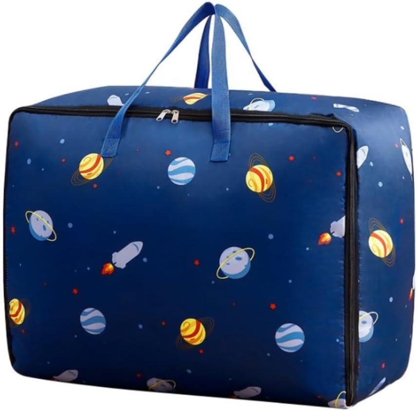 Storage Bins Storage Basket Decorative Basket Rectangular Fabric Storage Bin Organizer Basket with Handles Storage Container(B,48 * 28 * 18cm)