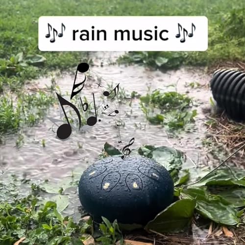 Tambor para Lluvia de 6 Pulgadas 8 Notas Azul miniatura 6