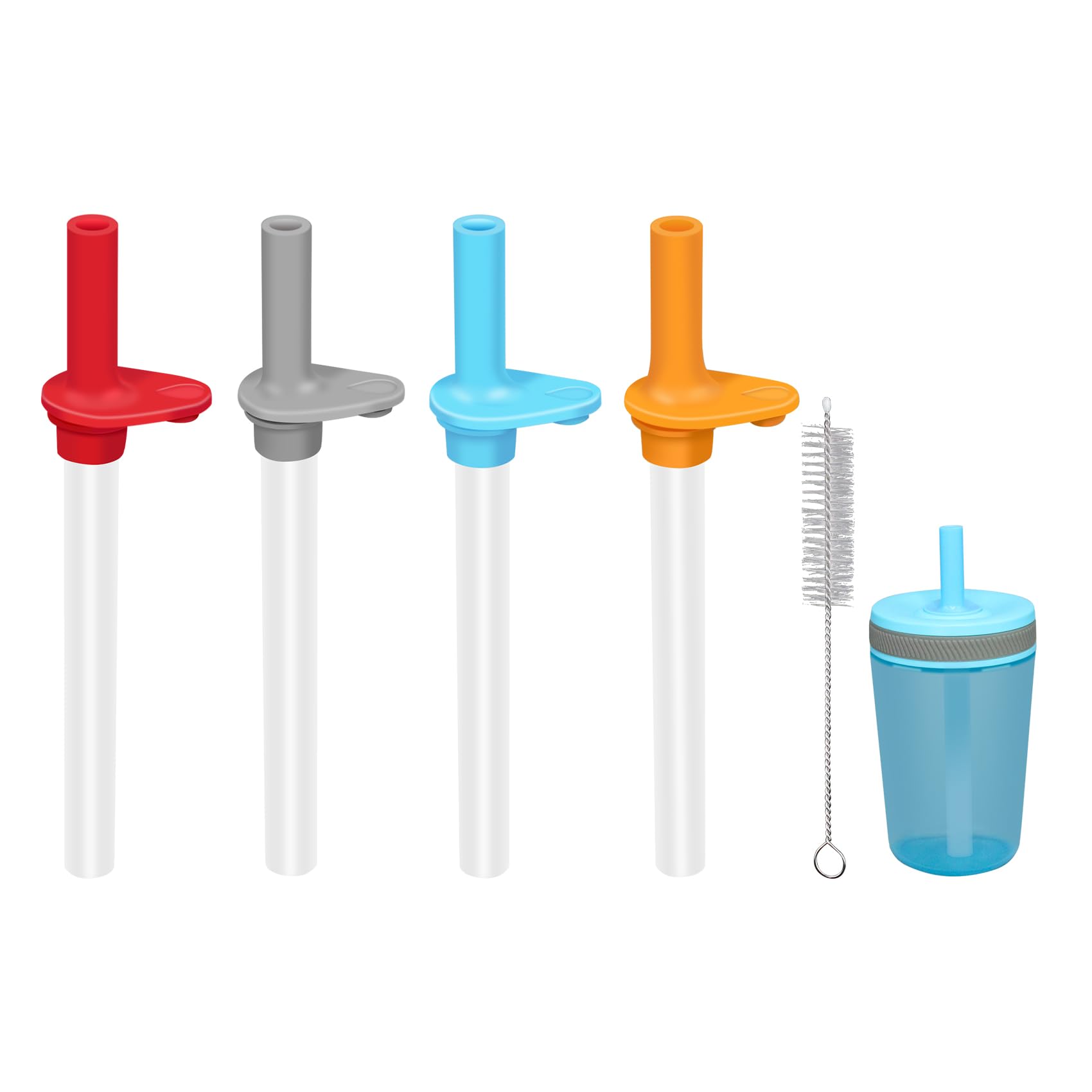 Photo 1 of Generic Replacement Straws Compatible with Zak Designs 15oz Water Bottle (White)