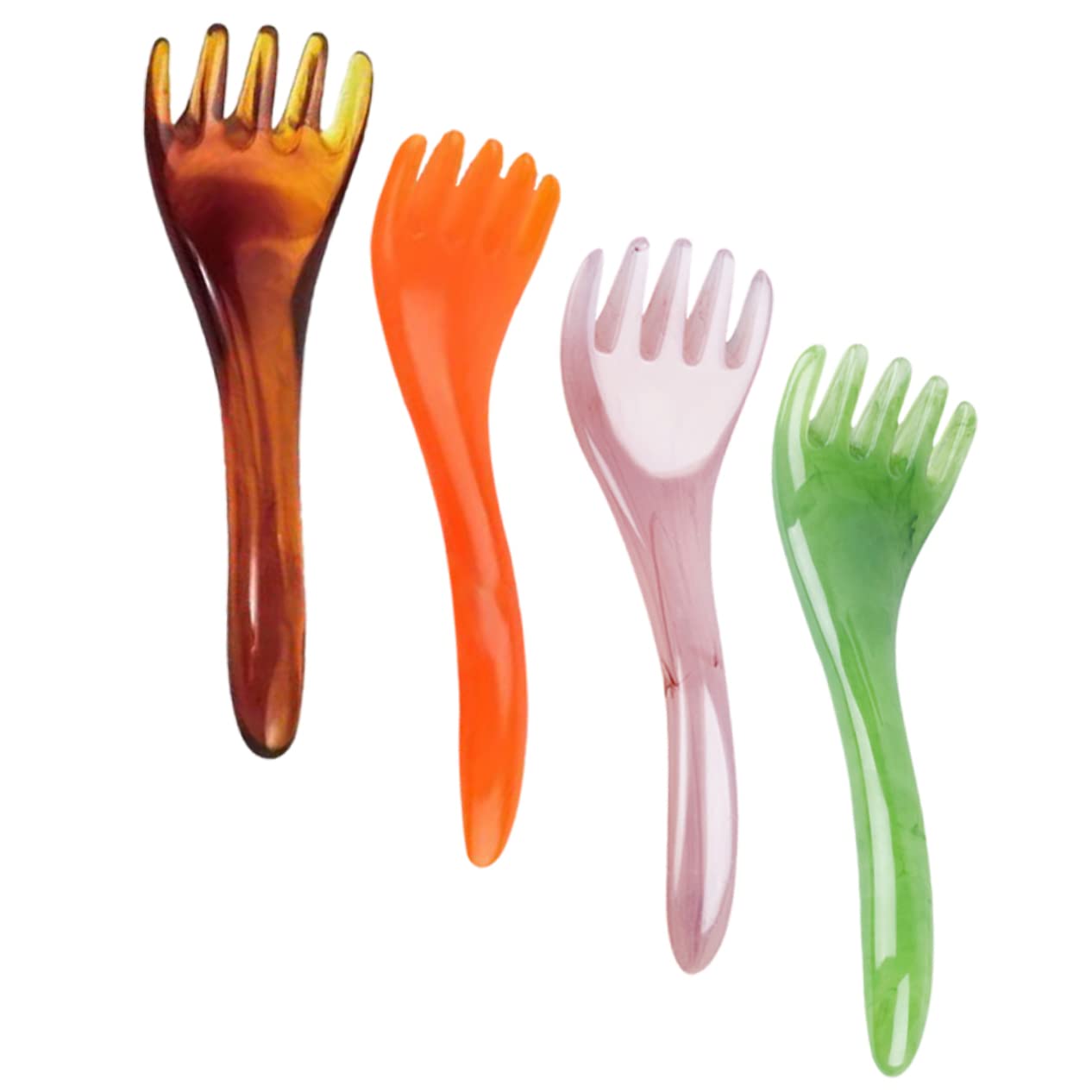 Anneome Scalp Massager Comb Set of 4 Hair Massager Scalp for Daily and Circulation Improvement Wet or Dry Scalp Scraper Random Color